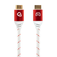 HDMI кабель Oehlbach EXCELLENCE Gaming UHD Ultra High-Speed HDMI 2.1b cable 2.0 m Red / White