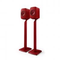 Активная беспроводная акустика со стойками KEF LSX II LAVA RED + KEF S1 Floor Stand Red