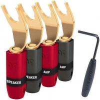 Комплект коннекторов AudioQuest SureGrip 300 - SPADE Gold, 4 шт