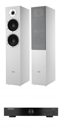 Комплект стереоусилитель Phaze Audio VOLT Black + напольная АС Phaze Audio Tilia 1 White