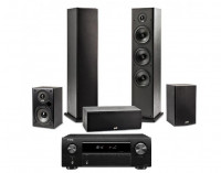 Комплект домашнего кинотеатра Polk Audio T50 + T15 + T30 + Denon AVR-X250BT