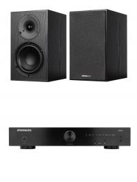 Комплект стереоусилитель Phaze Audio VOLT Black + полочная АС Phaze Audio Tilia 2 Black