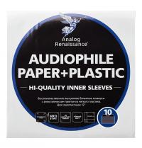 Бумажные внутренние конверты с антистатическим пакетом для пластинок 12" Analog Renaissance Audiophile Paper+Plastic 10 шт (AR-PI-10)