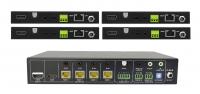 Комплект из сплиттера и 4 приемников сигнала HDMI Qtex QVS 141T-H2 KIT