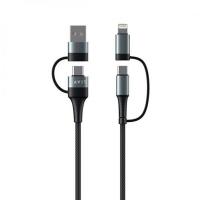 USB кабель HAVIT CB6244 USB-C/USB-A - USB-C/Lightning BK+GY 1m