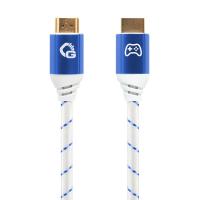 HDMI кабель Oehlbach EXCELLENCE Gaming UHD Ultra High-Speed HDMI 2.1b cable 2.0 m Blue / White (D1C42553)