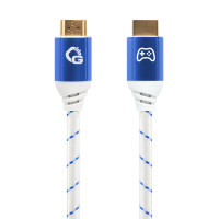 HDMI кабель Oehlbach EXCELLENCE Gaming UHD Ultra High-Speed HDMI 2.1b cable 2.0 m Blue / White (D1C42553)
