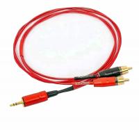 Кабель межблочный аудио Black Rhodium Adagio Jack 3.5 - 2 RCA 1.0 m