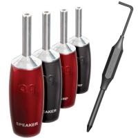 Комплект коннекторов AudioQuest SureGrip 500 - BANANA Silver, 4 шт.
