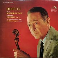 Виниловая пластинка Jascha Heifetz - Bruch: Scottish Fantasy/ Vieuxtemps: Concerto No.5 (Analogue) (Black Vinyl LP)