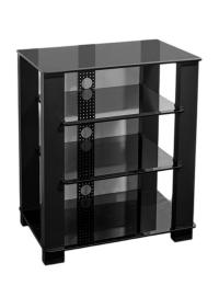 Стойка под аппаратуру VoxModule Hi-Fi 4 полки (черный/черное стекло)