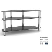 Подставка под аппаратуру MD 402 slim (серебро/дымчатое стекло)