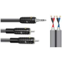 Кабель межблочный аудио Wire World Nano Silver Eclipse Mini Jack to 2RCA 1.5m (SEN1.5M)