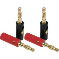 Разъем Dynavox BANANA RED/BLACK (206858) (4 шт)