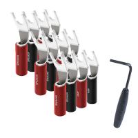 Комплект коннекторов AudioQuest SureGrip 100 Spade Silver, 12 шт.