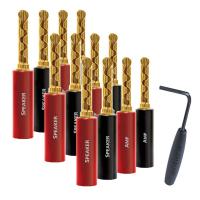 Комплект коннекторов AudioQuest SureGrip 100 BFA/Banana Gold, 12 шт.