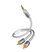 Кабель межблочный In-Akustik Premium MP3 3.5 mm - 2RCA 5.0m #00410005