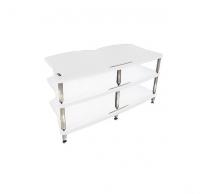 Модуль стойки под Hi-Fi Bassocontinuo CYMBALON 2.1 Inside White bottom shelf (ножки серебро)