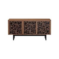 Стойка 3-секционная под телевизор BDI Elements Ricochet Doors, Walnut (8777)