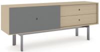 Тумба для AV-аппаратуры BDI Margo 5229 Drift Oak/Fog Grey