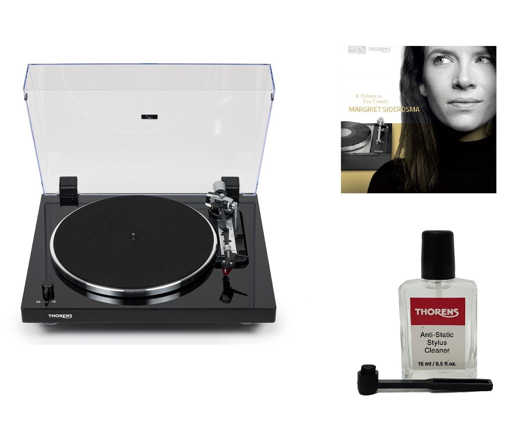 Комплект Thorens TD 103 A black + Stylus cleaning set + LP Margriet Sjoerdsma – A Tribute To Eva Cassidy