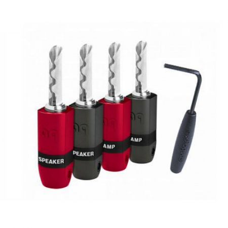 Комплект коннекторов AudioQuest SureGrip 300 - BFA Silver, 4 шт.