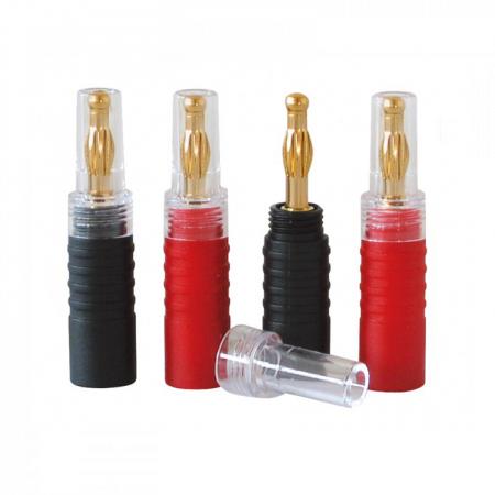 Разъём Dynavox Banana Red/Black (207306) (4 шт)