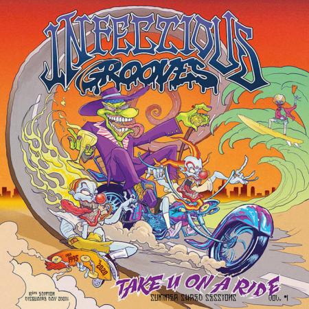 Виниловая пластинка Infectious Grooves - Take U On A Ride (EP) (Green\Purple Splatter Vinyl LP)