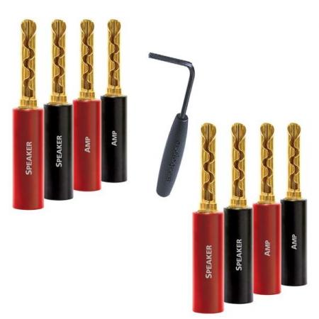 Разъемы AudioQuest SureGrip 100 - BFA GOLD (8 шт, BANANA)