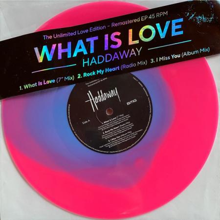 Виниловая пластинка Haddaway - What Is Love (EP) (V10) (Fluorescent Blue-in-Pink Vinyl LP)