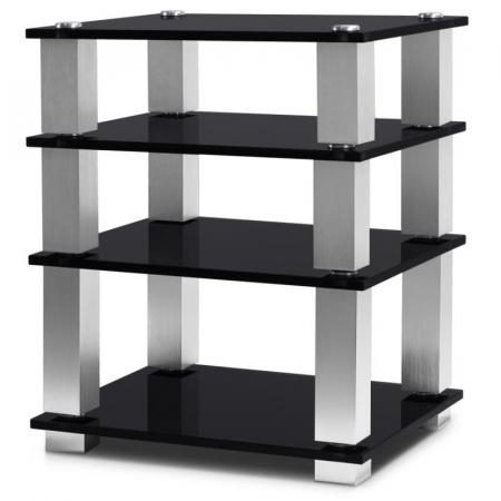 Стойка под Hi-Fi NorStone Square HiFi black glass/silver