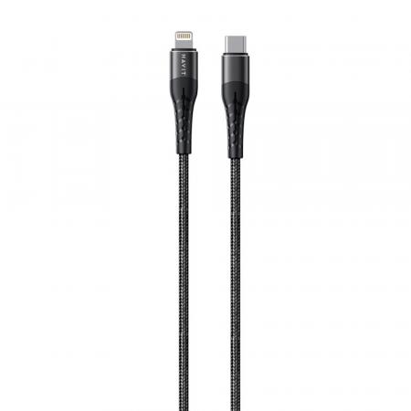 USB кабель HAVIT HV-RH14 USB-C - Lightning BK 1.2m