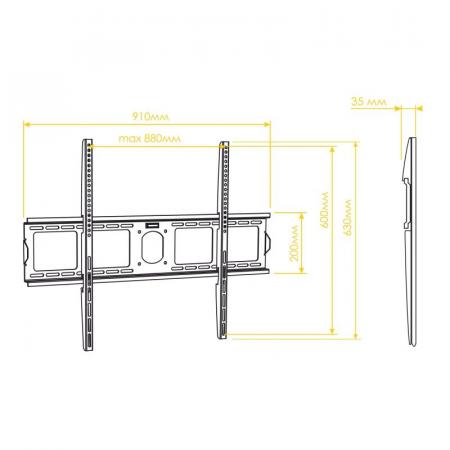 Кронштейн для телевизора Onron UF4 black