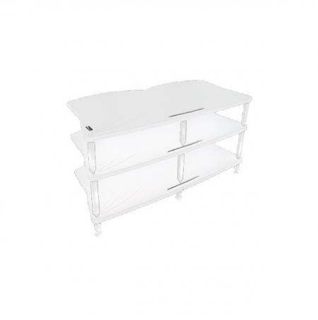 Модуль стойки под Hi-Fi Bassocontinuo CYMBALON 2.1 Inside White 90 mm (ножки белые)