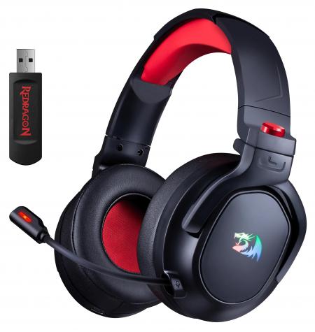 Беспроводная игровая гарнитура Redragon NOMEN черно-красная