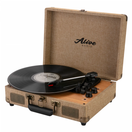 Проигрыватель винила Alive Audio GLAM The Canvas Edition Mocca с Bluetooth