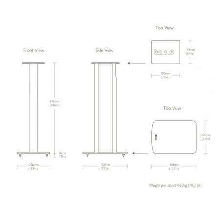 Стойка под акустику KEF SPEAKER STAND BLACK SP3989BA