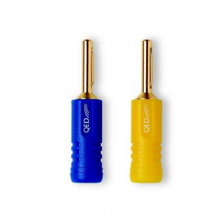 Разъем QED 1815 Airloc Plastic Banana Plug/20 Blue-Yellow