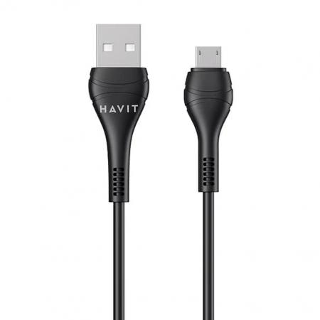 USB кабель HAVIT CB6159 USB-A - Micro USB BK 1m