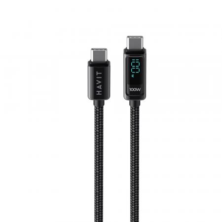 USB кабель HAVIT CB6247 USB-C - USB-C BK 2m