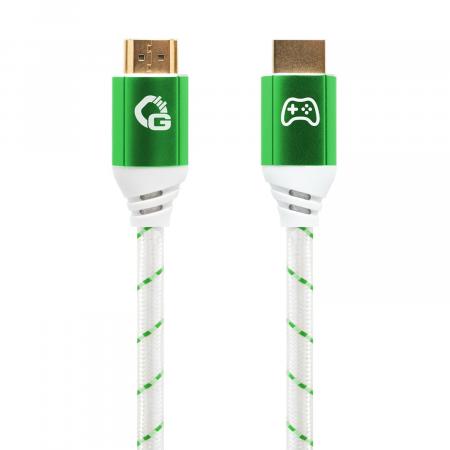 HDMI кабель Oehlbach EXCELLENCE Gaming UHD Ultra High-Speed HDMI 2.1b cable 5.0 m Green / White