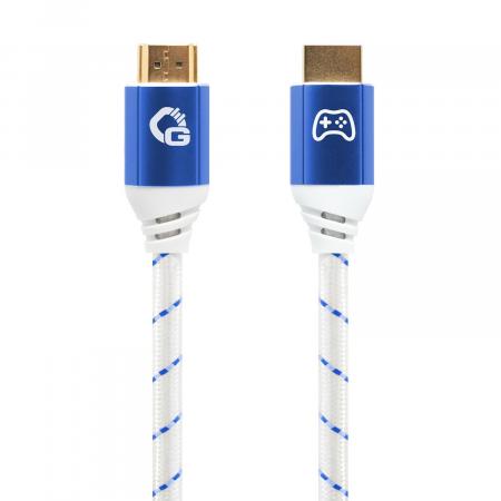 HDMI кабель Oehlbach EXCELLENCE Gaming UHD Ultra High-Speed HDMI 2.1b cable 5.0 m Blue / White
