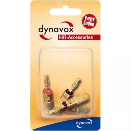 Разъем Dynavox BANANA RED/BLACK (205095) (4 шт)