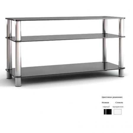 Подставка под телевизор MD Flatform TV15 (черный/прозрачное стекло)