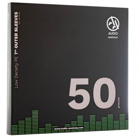 Внешние конверты Audio Anatomy 50 X LOW DENSITY PE 7" OUTER SLEEVES - 100 MICRON