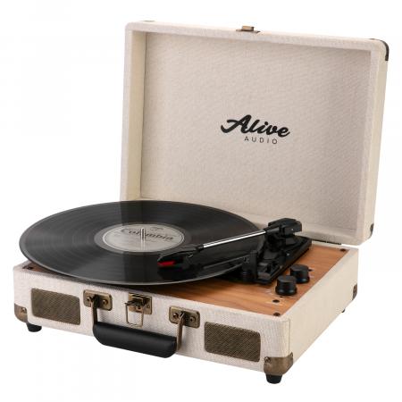 Проигрыватель винила Alive Audio GLAM The Canvas Edition Ivory с Bluetooth
