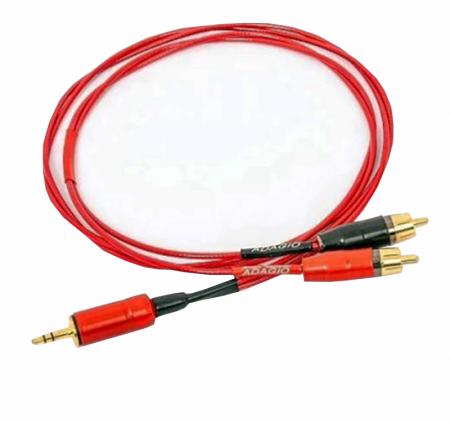 Кабель межблочный аудио Black Rhodium Adagio Jack 3.5 - 2 RCA 1.0 m