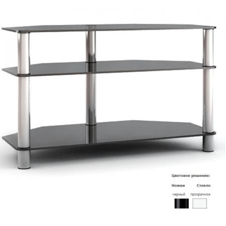 Подставка MD TV12 Flatform (черный/прозрачное стекло)