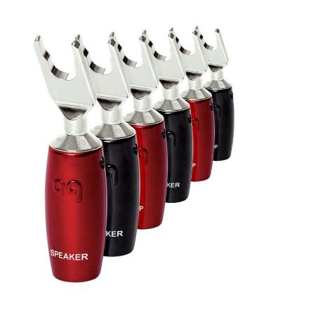 Комплект коннекторов AudioQuest SureGrip 1000 - SPADE Silver, 4 шт
