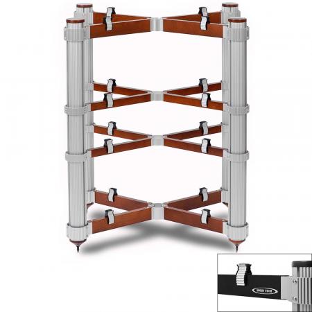 Подставка под Hi-Fi компоненты Solid Tech Rack of Silence 4 Reference Black/Silver